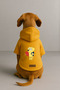 Printed Dog and Cat Clothing & Dress with Fleece Inside - Yellow Color K Hooded Hoodie B5D70 - 2