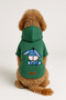 Printed Dog and Cat Clothing & Dress with Fleece Inside - Green Color K Hooded Hoodie Bf963 - 2