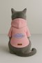 Printed Dog and Cat Outfit & Dress with Fleece Inside - Pink Color K Hooded Hoodie Bf57F - 3