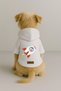 Printed Inside Fleece Dog and Cat Clothing & Dress - White Color K Hooded Hoodie B6683 - 2