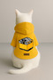 Printed Dog and Cat Clothing & Dress with Fleece Inside - Yellow Color K Hooded Hoodie B439B - 3