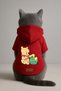 Printed Dog and Cat Clothing & Dress with Fleece Inside - Red Color K Hooded Hoodie B0F8F - 3