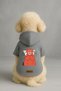 Printed Dog and Cat Outfit & Dress with Fleece Inside - Grey Color K Hooded Hoodie Bb058 - 2