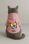 Printed Fleece Inside Dog and Cat Clothing & Dress - Pink Color K Hooded Hoodie Be008 - 3