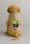 Printed Dog and Cat Clothing & Dress with Fleece Inside - Beige Color K Hooded Hoodie B729A