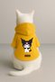 Printed Dog and Cat Clothing & Dress with Fleece Inside - Yellow Color K Hooded Hoodie Bfc9C - 3