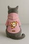 Printed Inside Fleece Dog and Cat Clothing & Dress - Pink Color K Hooded Hoodie B9751 - 3