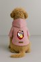 Printed Dog and Cat Clothing & Dress with Fleece Inside - Pink Color K Hooded Hoodie B36Df - 2