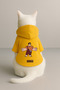 Printed Dog and Cat Clothing & Dress with Fleece Inside - Yellow Color K Hooded Hoodie B484F - 3