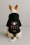 Printed Dog and Cat Clothing & Dress with Fleece Inside - Black Color K Hooded Hoodie B8C32 - 2