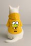 Printed Dog and Cat Outfit & Dress with Fleece Inside - Yellow Color K Hooded Hoodie B2Eea - 3