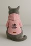 Printed Dog and Cat Outfit & Dress with Fleece Inside - Pink Color K Hooded Hoodie B3Afb - 3
