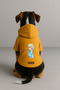 Printed Dog and Cat Clothing & Dress with Fleece Inside - Yellow Color K Hooded Hoodie B759D