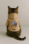 Printed Dog and Cat Clothing & Dress with Fleece Inside - Beige Color K Hooded Hoodie B0B3B - 3
