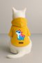 Printed Dog and Cat Clothing & Dress with Fleece Inside - Yellow Color K Hooded Hoodie B269B - 3