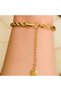 Gold Twisted Steel Bracelet – 4 mm Stylish Design Adjustable Unisex Bracelet - 3