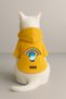 Printed Dog and Cat Clothing & Dress with Fleece Inside - Yellow Color K Hooded Hoodie B8383 - 3