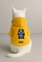 Printed Dog and Cat Outfit & Dress with Fleece Inside - Yellow Color K Hooded Hoodie Bfe3A - 3