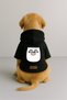 Printed Dog and Cat Outfit & Dress with Fleece Inside - Black Color K Hooded Hoodie Bf651