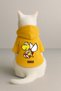 Printed Dog and Cat Outfit & Dress with Fleece Inside - Yellow Color K Hooded Hoodie B527B - 3