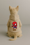 Printed Dog and Cat Clothing & Dress with Fleece Inside - Beige Color K Hooded Hoodie Bafc2 - 2