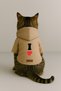 Printed Dog and Cat Clothing & Dress with Fleece Inside - Beige Color K Hooded Hoodie B60B1 - 3