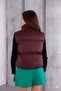 Women's Burgundy Women's Vest Winter Filled New Season - 4