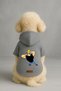 Printed Dog and Cat Clothing & Dress with Fleece Inside - Gray Color K Hooded Hoodie B2C0A - 2