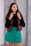 Women's Burgundy Women's Vest Winter Filled New Season - 5