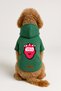 Printed Dog and Cat Clothing & Dress with Fleece Inside - Green Color K Hooded Hoodie B5Bef - 2
