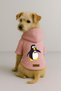 Printed Dog and Cat Clothing & Dress with Fleece Inside - Pink Color K Hooded Hoodie B8B3E