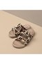 Women's Furry Leopard Print Double Buckle Orthopedic Sole Slippers