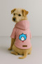 Printed Dog and Cat Clothing & Dress with Fleece Inside - Pink Color K Hooded Hoodie B07A6