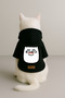 Printed Dog and Cat Outfit & Dress with Fleece Inside - Black Color K Hooded Hoodie Bf651 - 3