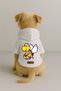 Printed Dog and Cat Outfit & Dress with Fleece Inside - White Color K Hooded Hoodie B527B - 2