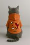 Printed Dog and Cat Clothing & Dress with Fleece Inside - Orange Color K Hooded Hoodie Bea80 - 3