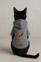 Printed Dog and Cat Outfit & Dress with Fleece Inside - Grey Color K Hooded Hoodie B1627 - 3