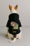 Printed Dog and Cat Clothing & Dress with Fleece Inside - Black Color K Hooded Hoodie B2065 - 2
