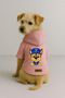 Printed Dog and Cat Clothing & Dress with Fleece Inside - Pink Color K Hooded Hoodie B37Af