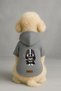 Printed Dog and Cat Outfit & Dress with Fleece Inside - Grey Color K Hooded Hoodie Bfe3A - 2