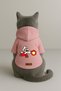 Printed Dog and Cat Clothing & Dress with Fleece Inside - Pink Color K Hooded Hoodie B09E9 - 3