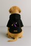 Printed Dog and Cat Clothing & Dress with Fleece Inside - Black Color K Hooded Hoodie Ba634