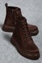 Women's 002 Stoned Coffee Suede Lace-Up and Zippered Women's Combat Boots & Bootie