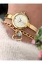 Women's Watch, Yellow Color Cuff Steel Band, Small Case, Stylish Box, Bracelet Gift - 4