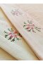 30 x 50 Flower Embroidered 2-Piece Kitchen Towel Set 100% Cotton - 2