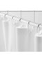 Shower Curtain 180X200 cm + 12 Piece Ring Hanger Set White Color Shower Curtain Set Waterproof Curtain - 2