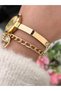 Women's Watch, Yellow Color Cuff Steel Band, Small Case, Stylish Box, Bracelet Gift - 6