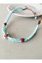 Turquoise Red Beaded Women's Necklace - 2
