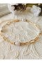 Pearl Detailed Zircon Stone Steel Anklet - 2