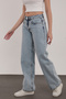 Ice Blue Palazzo Wide Leg Super High Waist Jeans - 4